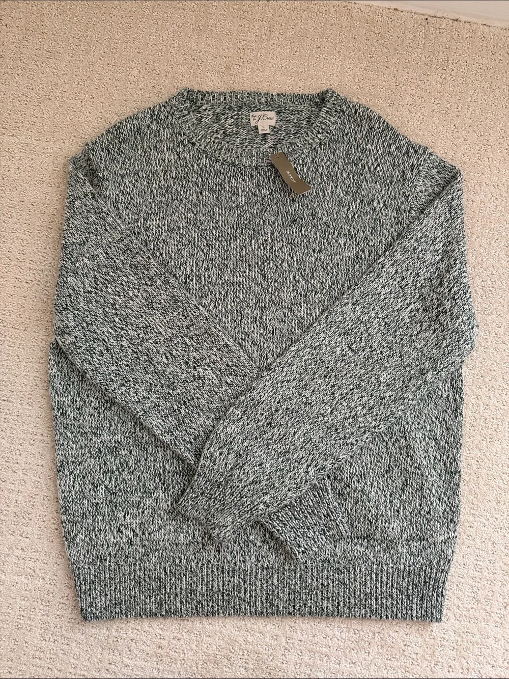 J. Crew Heathered Grey Crewneck Sweater